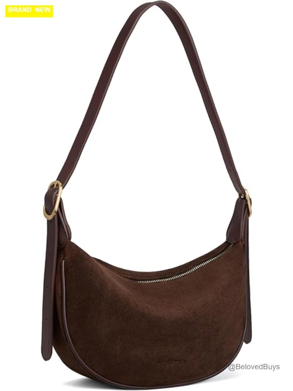 Crescent Crossbody Bag Vegan Leather Shoulder Hobo Handbag Adjustable Strap